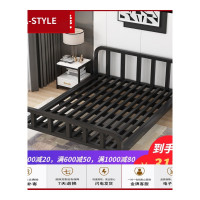 苏宁放心购铁艺床双人1.8m铁架床北欧简约ins网红公主出租屋1.5米单人儿童床A-STYLE家具