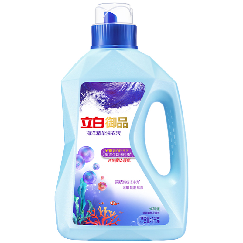 立白洗衣液瓦解顽固污渍低泡易漂持久留香1kg*2瓶(包装随机)高清大图