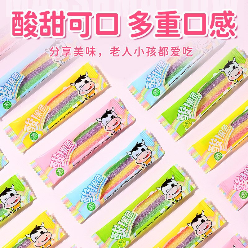 酸果条150g(约25条)酸条糖果汁软糖果学生儿童幼儿园分享小零食品礼物奖励休闲橡皮糖高清大图