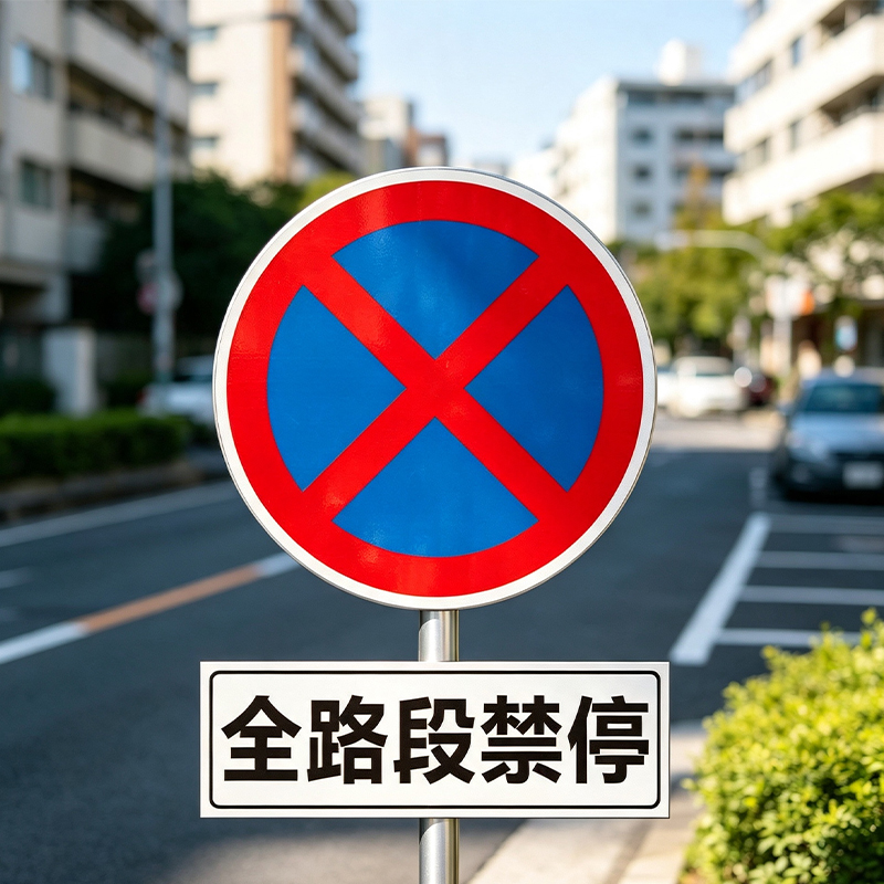 安虎 户外标识牌 全路段禁停 件高清大图