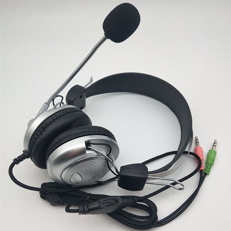 学生英语听力台式电脑耳机带麦头戴式网课用单孔手机笔记本电脑机单孔