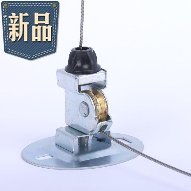 配件晾衣架支架定h向顶盖 手摇晾衣架滑轮单双万向轮晾衣绳升降轮