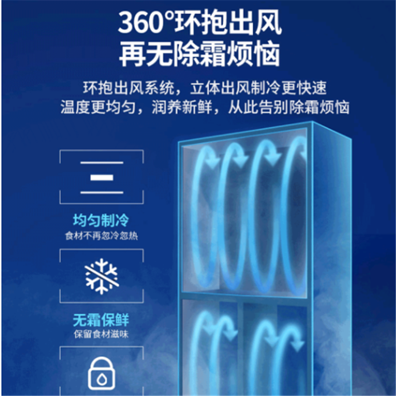 美菱(MELING)BCD-446WP9C 十字对开门 多门冰箱