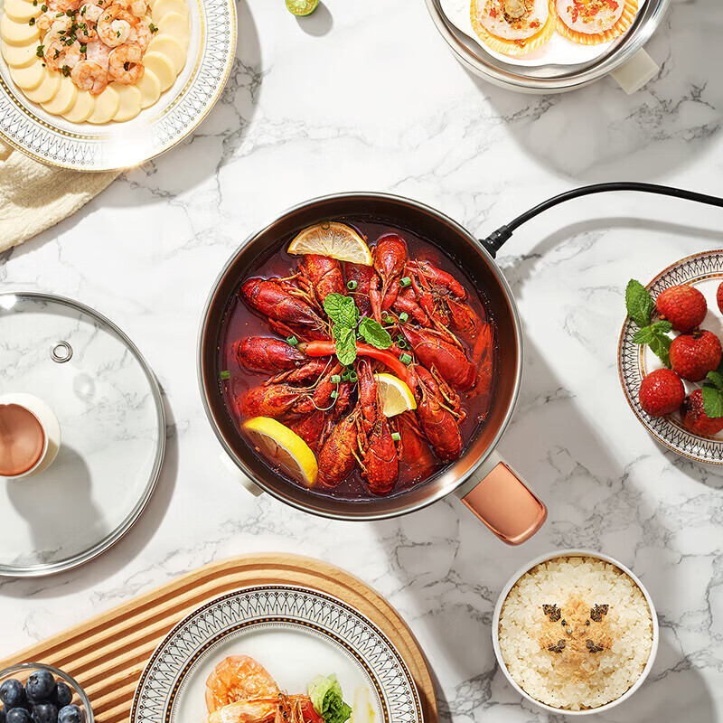 西屋(WESTINGHOUSE) 多功能电煮锅 上蒸下煮多用途1.5L WZG12L13高清大图