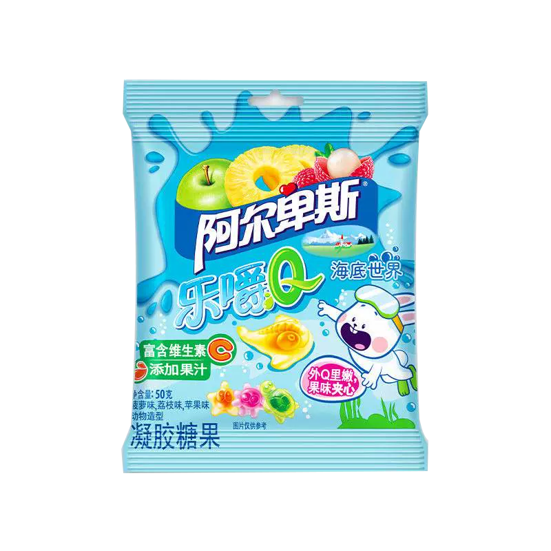 阿尔卑斯乐嚼q缤纷乐园啫喱糖创意高颜值糖果儿童零食