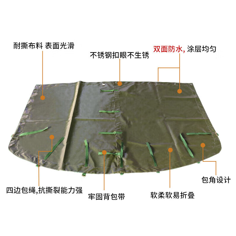 将鹰 解放CA1121运输车篷布加厚含前后帘防水防晒篷布防雨布遮阳布 JY-305S-CA1121高清大图