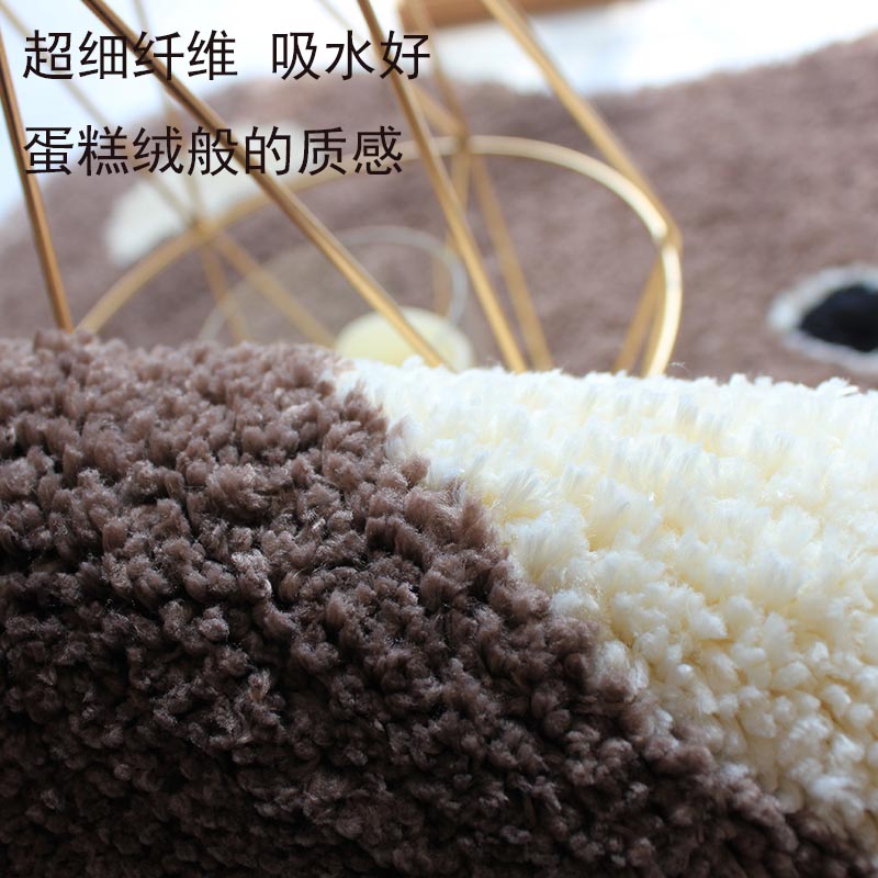 可爱卡通小熊浴室垫防滑吸水淋进垫卫生间脚垫可水洗 三维工匠防滑垫高清大图