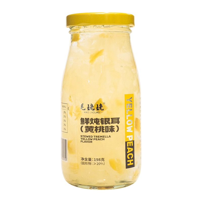 开盖即食黄桃鲜炖银耳198g*6瓶装