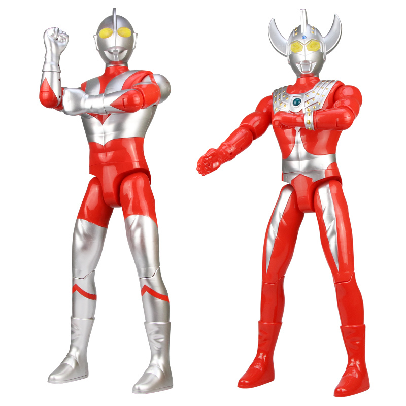 奥特曼玩具软胶人偶泰罗赛文怪兽银河面具关节可动手办变形套装大号