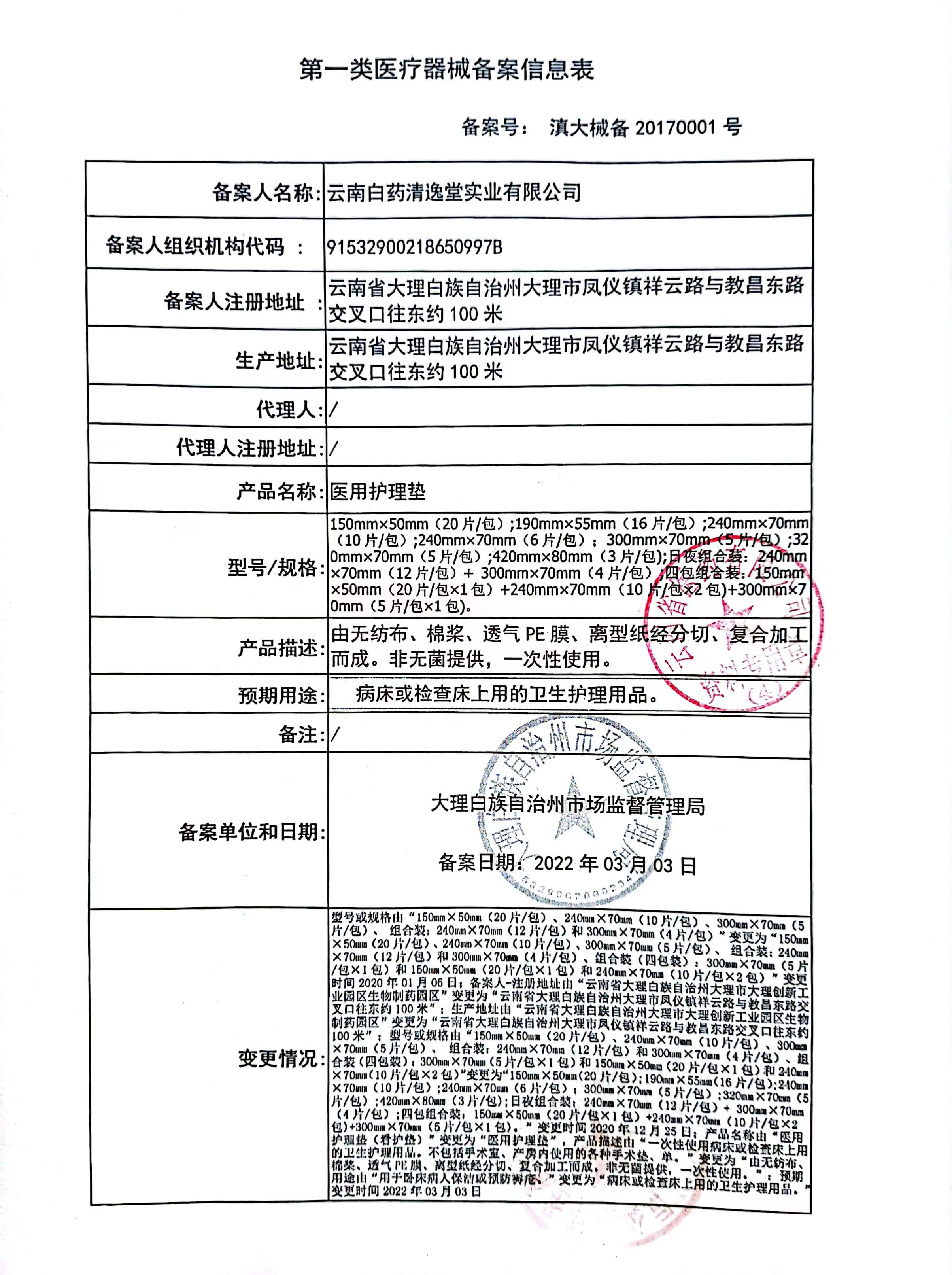 [多得1包清逸堂医用护理垫6片]云南白药清逸日子医用护理垫240mm*70mm(10片/包)*3包高清大图