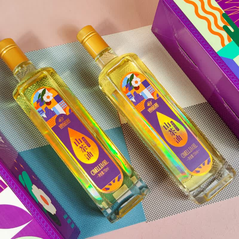 谛品居山茶油礼盒低温冷榨无添加有机纯正750ml*2瓶高清大图