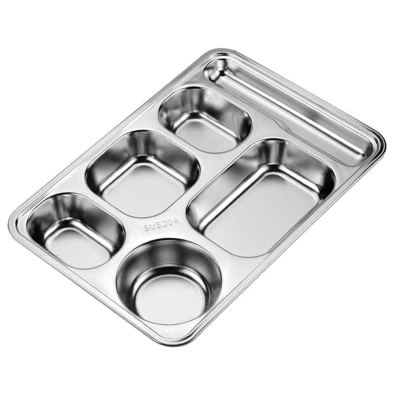 温朵娜(viendona)304不锈钢分格餐盘304不锈钢快餐盘成人学生食堂分