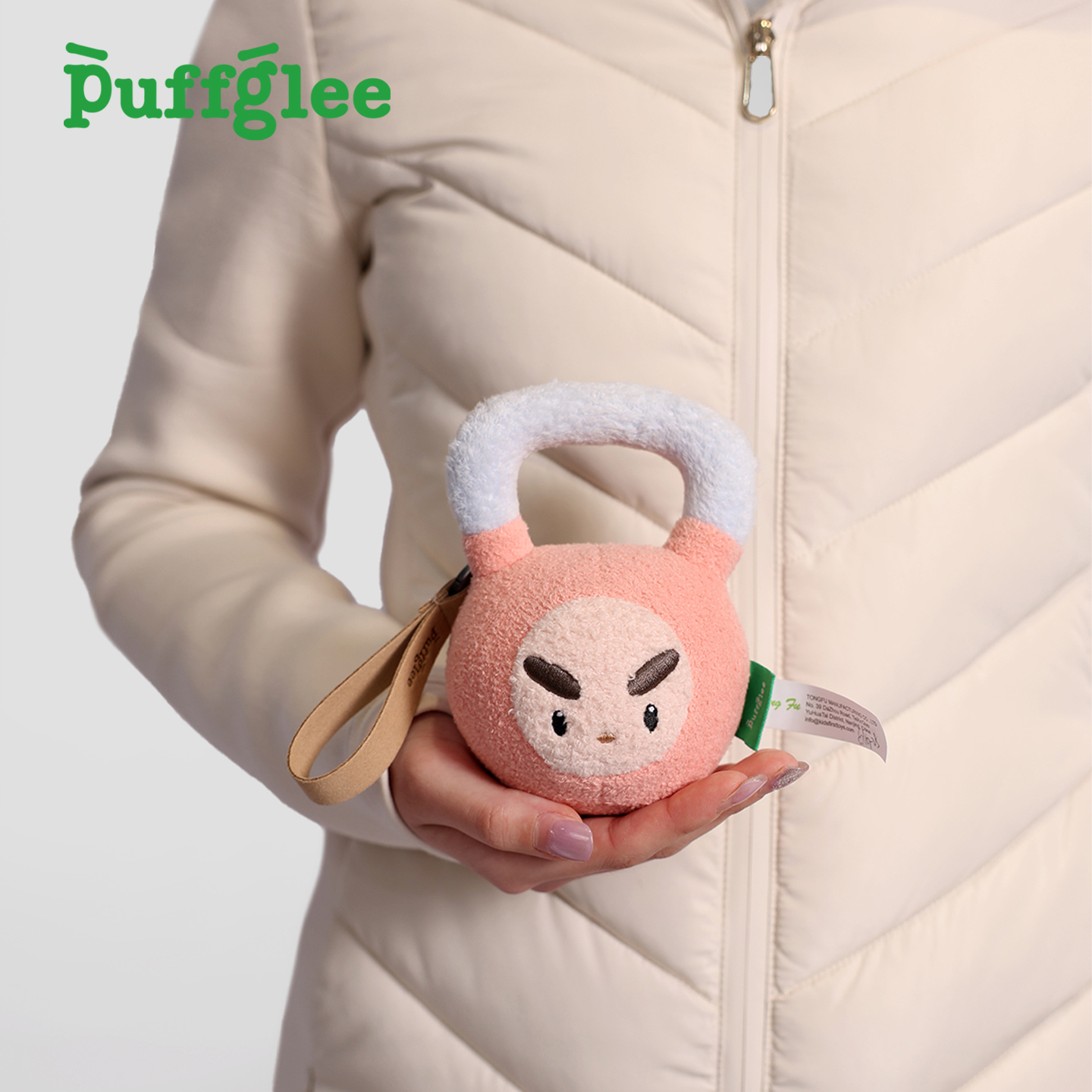 Puffglee毛绒壶铃挂件粉铃划船(颜色:活力粉/运动蓝)高清大图