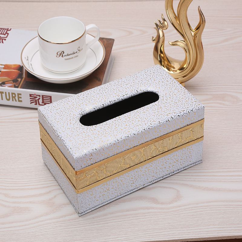 敬平欧式皮革家用纸巾盒创意客厅酒店餐巾抽纸盒可爱车载纸抽盒小号