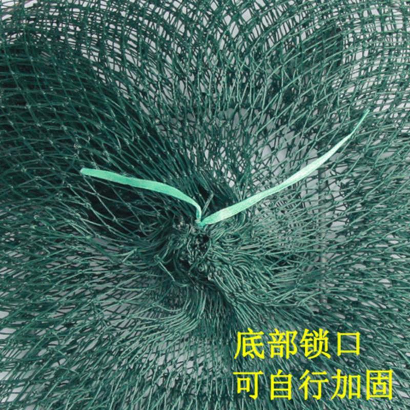 特价鱼护 绞丝尼龙鱼护折叠简易便携渔护鱼兜渔网渔具垂钓用品 地插款3层 (4股编线)
