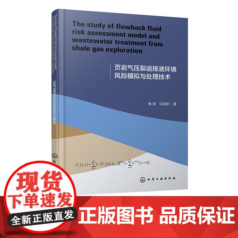 页岩气压裂返排液环境风险模拟与处理技术 英文版 聚焦页岩气开发 油气田环境保护技术开发研究技术人员 高校相关专业师生参考高清大图