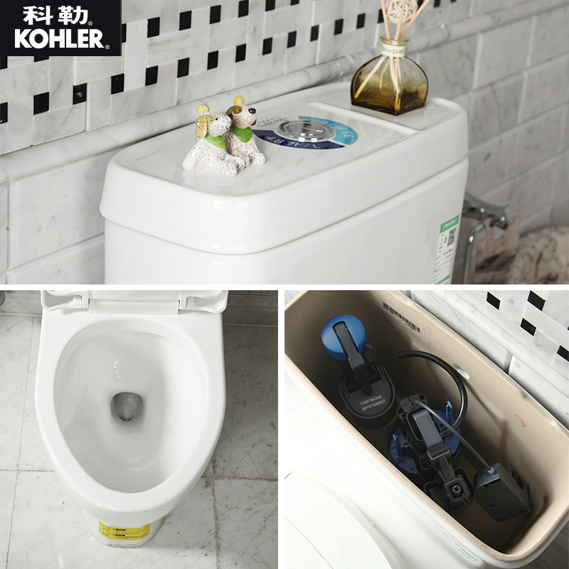 科勒齐悦分体座便器家用卫生间马桶坐便器虹吸式抽水马桶K-22746T