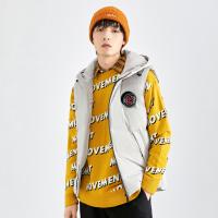 雪中飞羽绒马甲男新款薄款连帽背心无袖白鸭绒冬季保暖坎肩潮