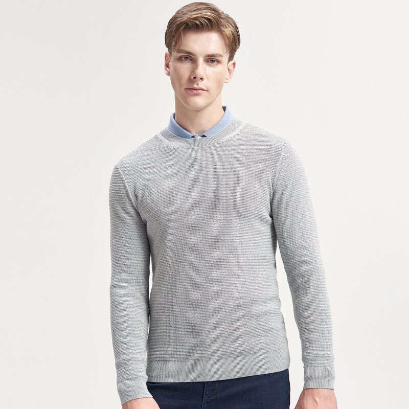 七匹狼男士长袖毛衫时尚百搭套头潮流百搭中青年秋季新款男装