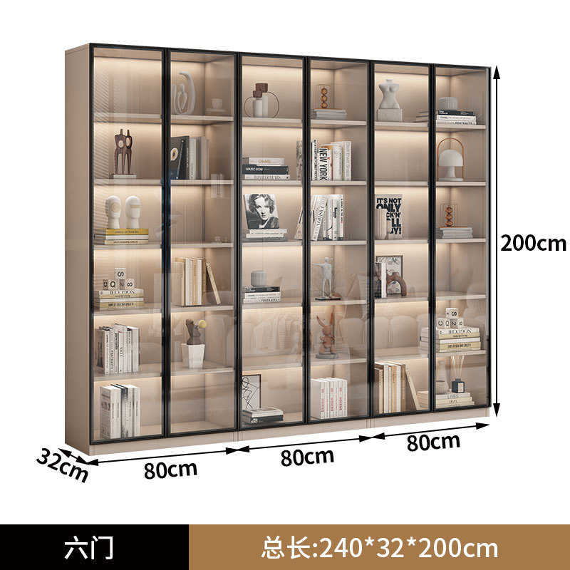 怡卓欧实木储物柜六门台高清大图