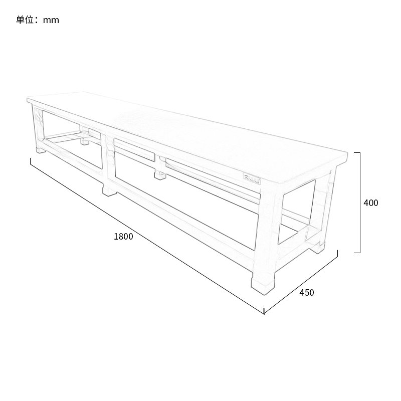 富莱斯宝 长凳更衣室长凳换鞋凳办公椅 1800*450*400 /张高清大图