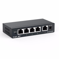 锐捷(Ruijie)铁壳非网管企业级交换器 RG-ES105D 5口百兆交换机 网线分流器