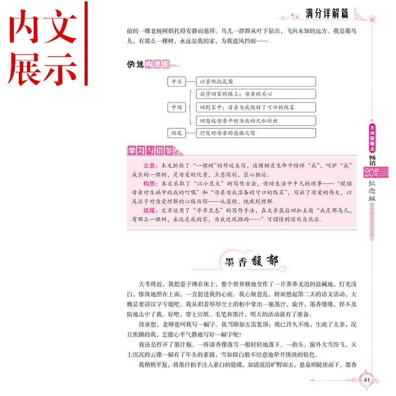 方洲新概念中学生满分作文精华范本大全 初中生优秀满分获奖分类作文大全作文素材作文宝典作文大百科作文小能手 中学语文阅读书