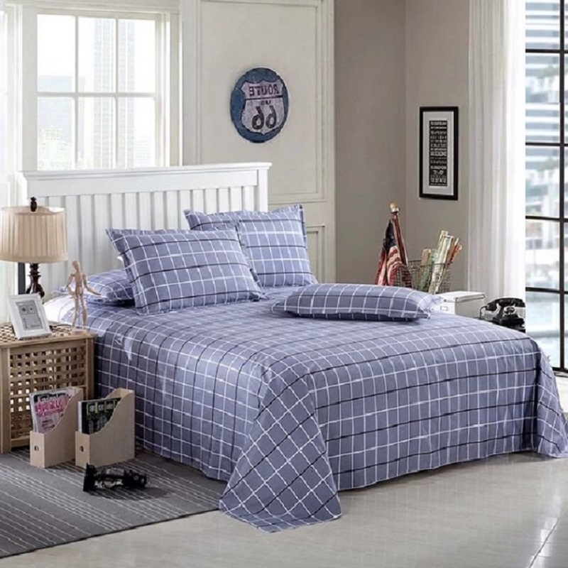 洛菲源 床上用品 三件套 (灰格)规格:床单160*230/被套160*230/枕套50*80高清大图