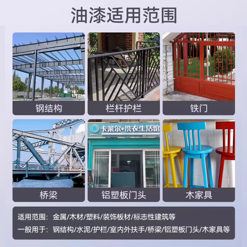 千居美 氟碳漆 防锈漆金厘油漆防腐漆户外改色涂料翻新漆 3KG 亮光银色