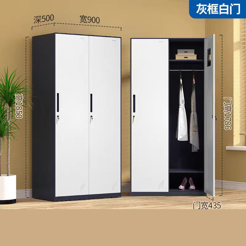 聚越唐(JUYUETANG) 两门更衣柜铁皮柜 900*500*1850mm个高清大图