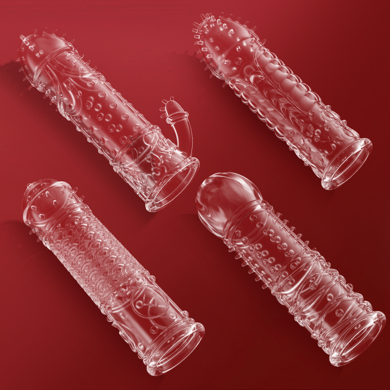 谜姬国潮四神兽水晶狼牙套狼牙棒套加大加粗加长穿戴式阴茎套男用品