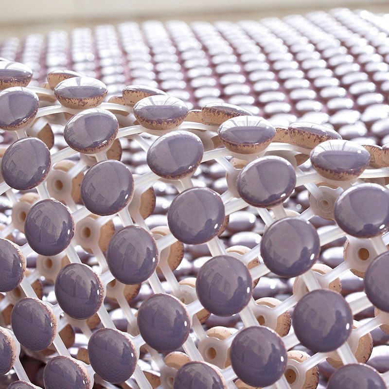 夏季陶瓷凉垫 客厅沙发凉席垫夏天款防滑欧式全包萬能套罩坐垫子 单陶瓷-晶彩浅紫 80*160高清大图