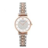 阿玛尼(EMPORIO ARMANI)手表欧美品牌女士石英表满天星AR11244 镶钻时尚钢带雅致手表女佟丽娅同款