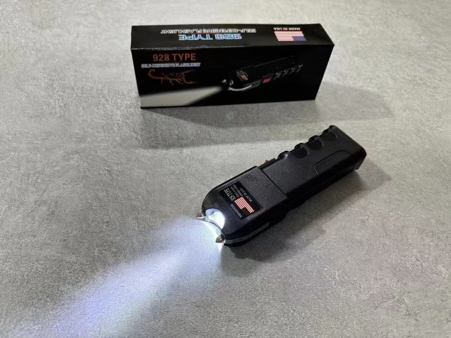 少羽同款928美国手电强光手电安防电棒驱狗赶猪防卫用品电击棒高清大图