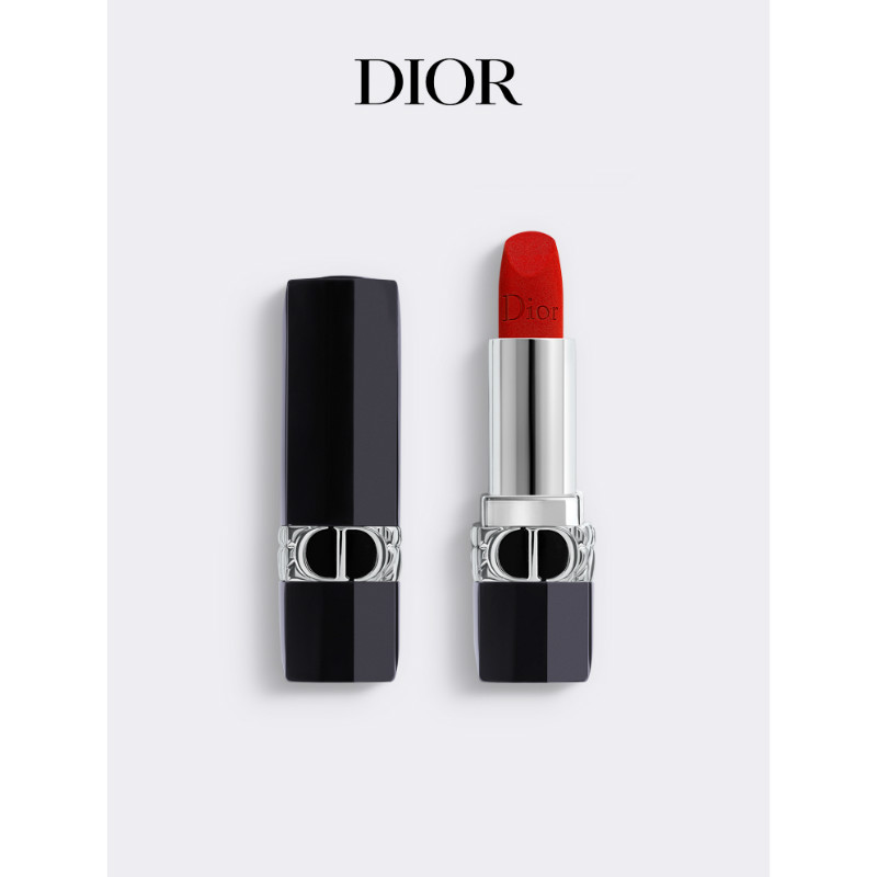 【顺丰】【礼盒礼袋】迪奥(Dior)烈艳蓝金唇膏口红 #999 滋润 正红色 3.5g(口红礼盒 传奇红唇 生日送女友)高清大图