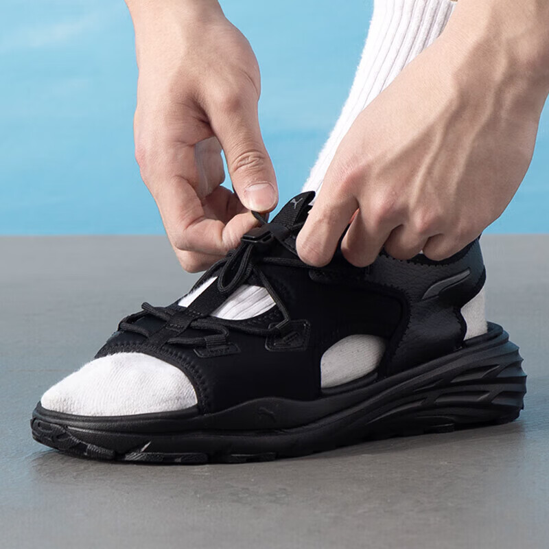 彪马(PUMA)凉鞋男女鞋新款出行休闲鞋户外沙滩鞋情侣鞋魔术贴凉鞋395429-05 ZP高清大图