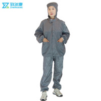 致尔康 无尘服防静电 分体连帽防尘服男女 灰色3XL 洁净服无尘衣喷漆工作服