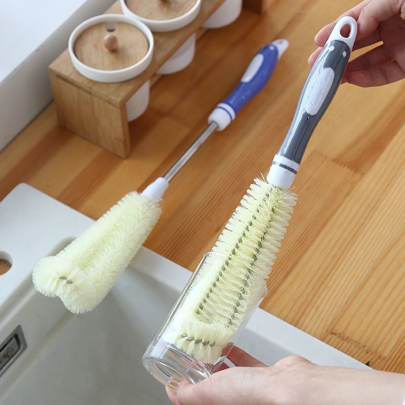 清洗杯子茶杯水杯瓶刷水瓶暖壶开水壶长柄清洁刷子刷锅神器杯刷-尼龙刷毛;【长柄杯刷2个】