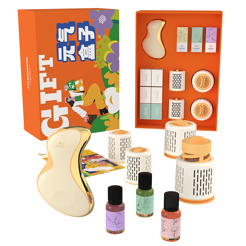 和正元气盒子 精美礼盒 电动刮痧板 无烟艾灸罐 健康礼物精致礼品 元气礼盒 HZ-BOX-1!