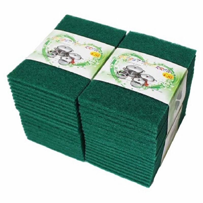 含砂去污不沾油百洁布 厨房清洁用品刷锅洗锅抹布 10片装清洁棉