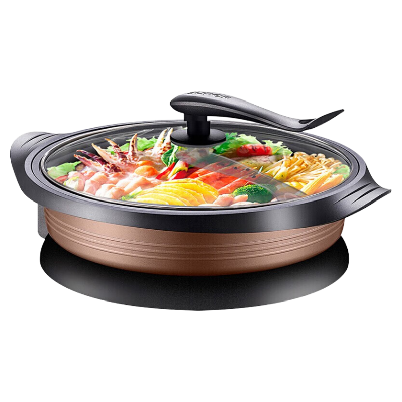 苏泊尔(SUPOR)电火锅家用 多功能电炒锅电煮锅不粘电饼铛煎烤机6L电热锅JJ34D801-180