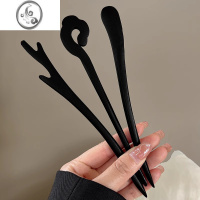 JiMi檀木发簪女新中式木簪古风高级感木质盘发发钗简约现代感发张簪子 普通木款淡雅3件套