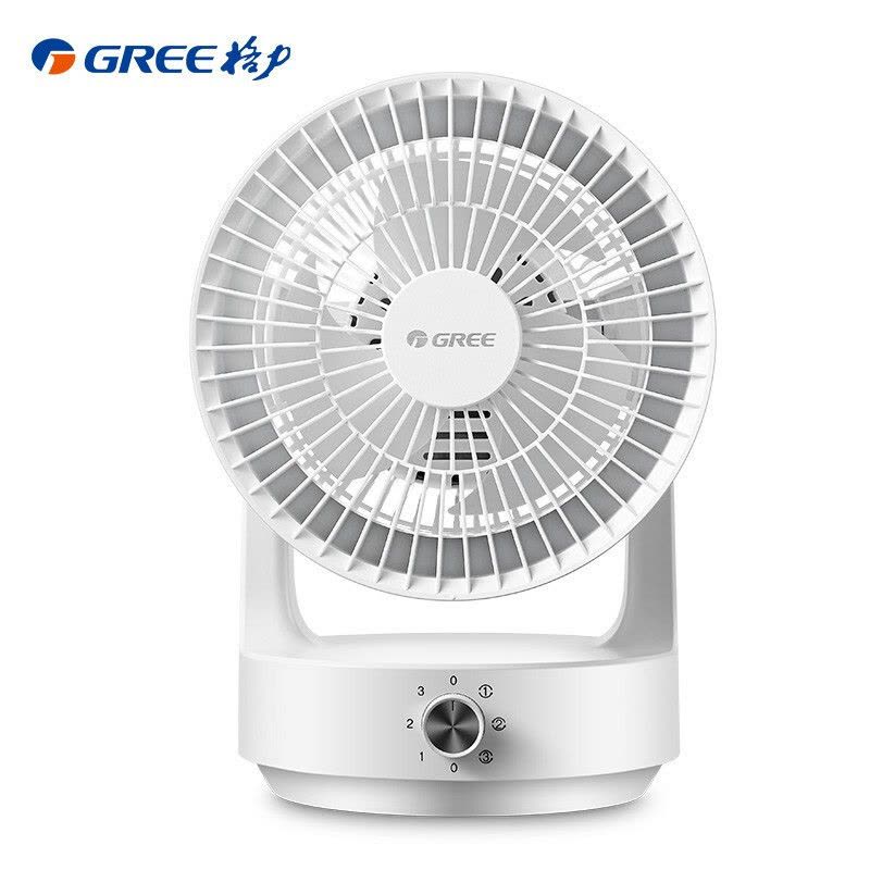 格力(GREE)循环扇FST-15X61g3电风扇家用台式空气涡轮对流扇低躁节能机械控制三档调节小风扇摇头电扇家用 白色图片