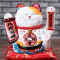 猫摆件自动招手店铺开业陶瓷大号电动摇手发财猫家居创意礼品 三维工匠 11寸八方来财B款猫