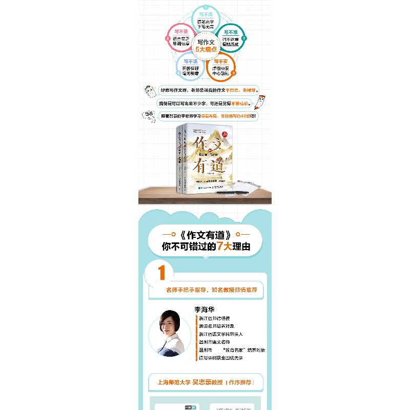 正版 作文有道(全2册) 李海华 人民邮电出版社 9787115528520高清大图