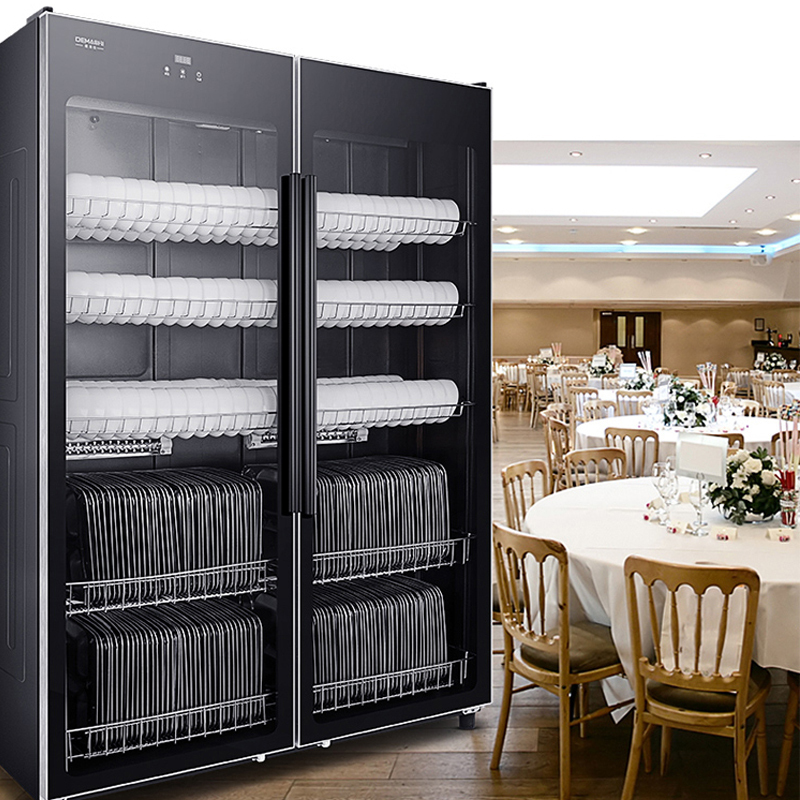 消毒柜热风循环商用全不锈钢立式高温双开门消毒碗柜