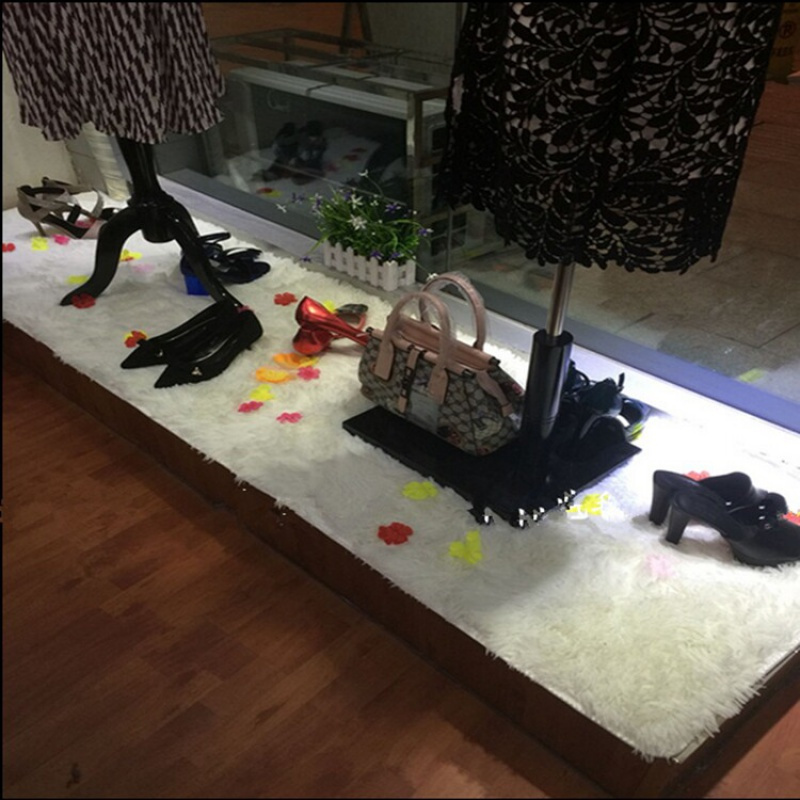 定制鞋店服装店橱窗白毛地毯货架中岛柜台地垫装饰垫定做飘窗阳台_2 定制短毛 浅驼色