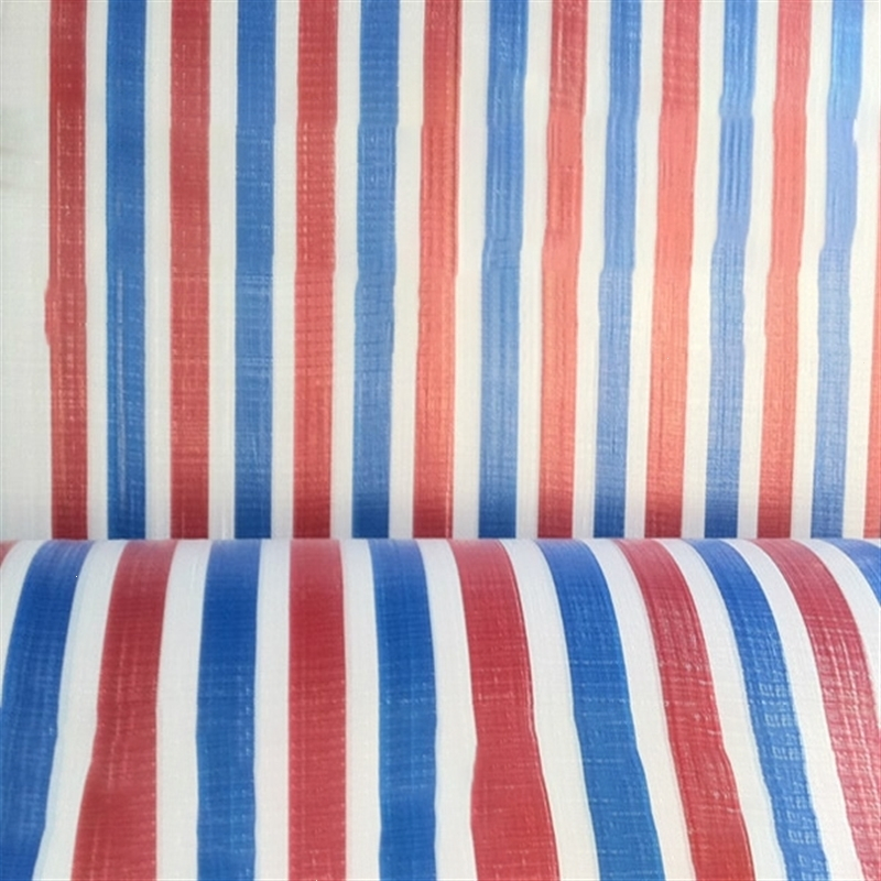 塑料三色布彩条布遮阳布挡风防雨布防尘遮盖雨棚货车篷布双膜三色530m