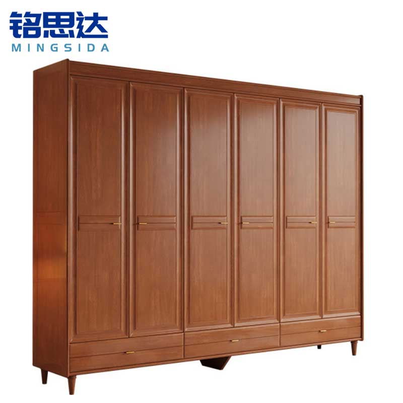 铭思达实木衣柜六门236*61*210cm台