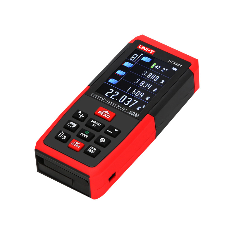 优利德unitut396ab激光测距仪高精度红外线测量仪80120米彩屏摄像头